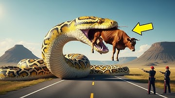 Brave Heroes Rescue  a Mother Cow from a Giant Python’s Deadly Attack 🐍