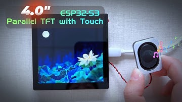 #NEW 4.0" ESP32-S3 Parallel TFT with Touch ST7701, Demo of LVGL/ Music E-Album