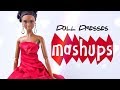 Mash Ups:  How to Make Doll Dresses | No Sew Gown | Tulle Dress | EASY Doll Dress & more