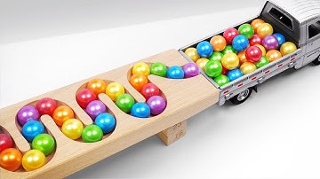 Marble Run Race ☆ HABA Slope, Dump Truck & Garbage Truck & Ambulance & vehicles Full Compilation #13