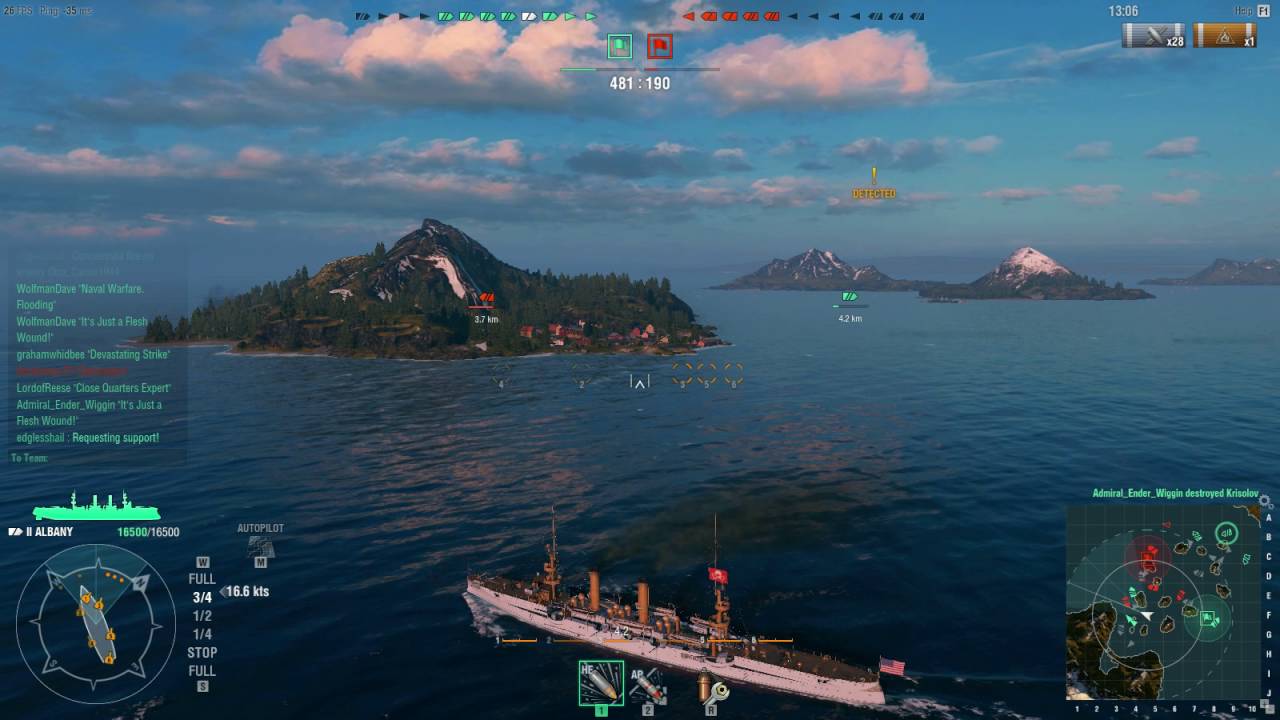 World of Warships - American Cruiser USS Albany (CL-23) - YouTube