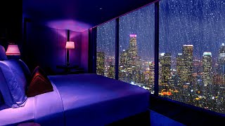 Invigorating Sleep  with PERFECT RAIN on the Window  Cozy bedroom ambience for sleeping