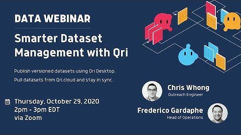 Webinar: Smarter Dataset Management with Qri