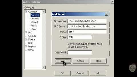 Tutorial - How to Setup mIRC for The TomBobBlender Show