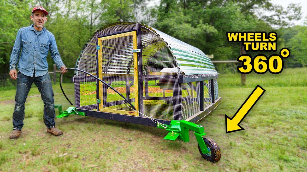 Building a Rotating Chicken Coop on Wheels for Egg Layers on Pasture