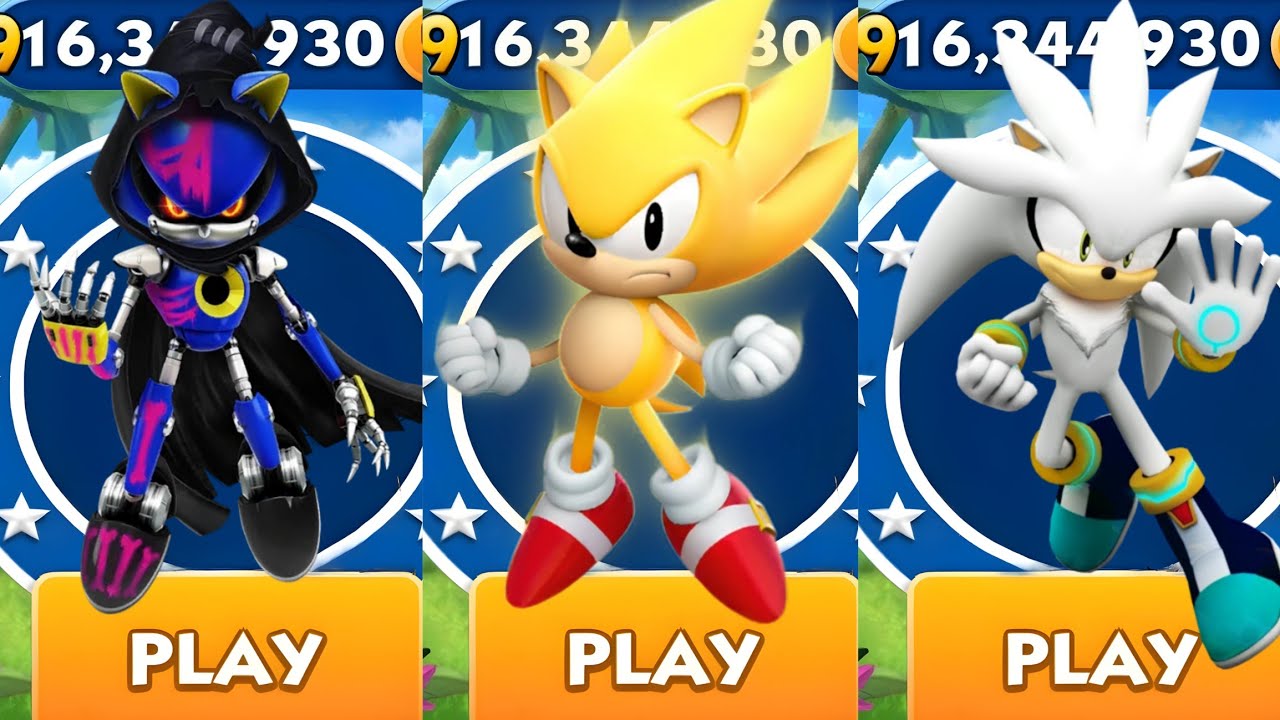 Sonic Dash - Reaper Metal Sonic vs Super Sonic vs Silver -All ...