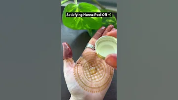 Satisfying Henna Peel Off #henna #satisfyingvideos #shorts