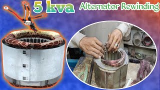How to rewinding 5kva generator motor winding.