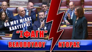 «Σφαγή» Βελόπουλου Ντόρας στο Κοινοβούλιο! «Θα μου μιλάς καλύτερα»!