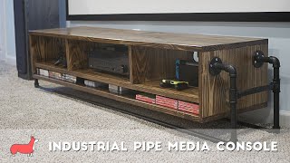 How to Make an Industrial Pipe Media Console - Woodworking