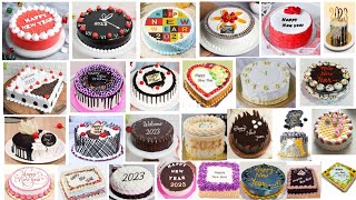 50+Simple New Year 2023 Cake Design,Decoration Ideas /New Year 2023 cake/Beginners Cake/cake photos