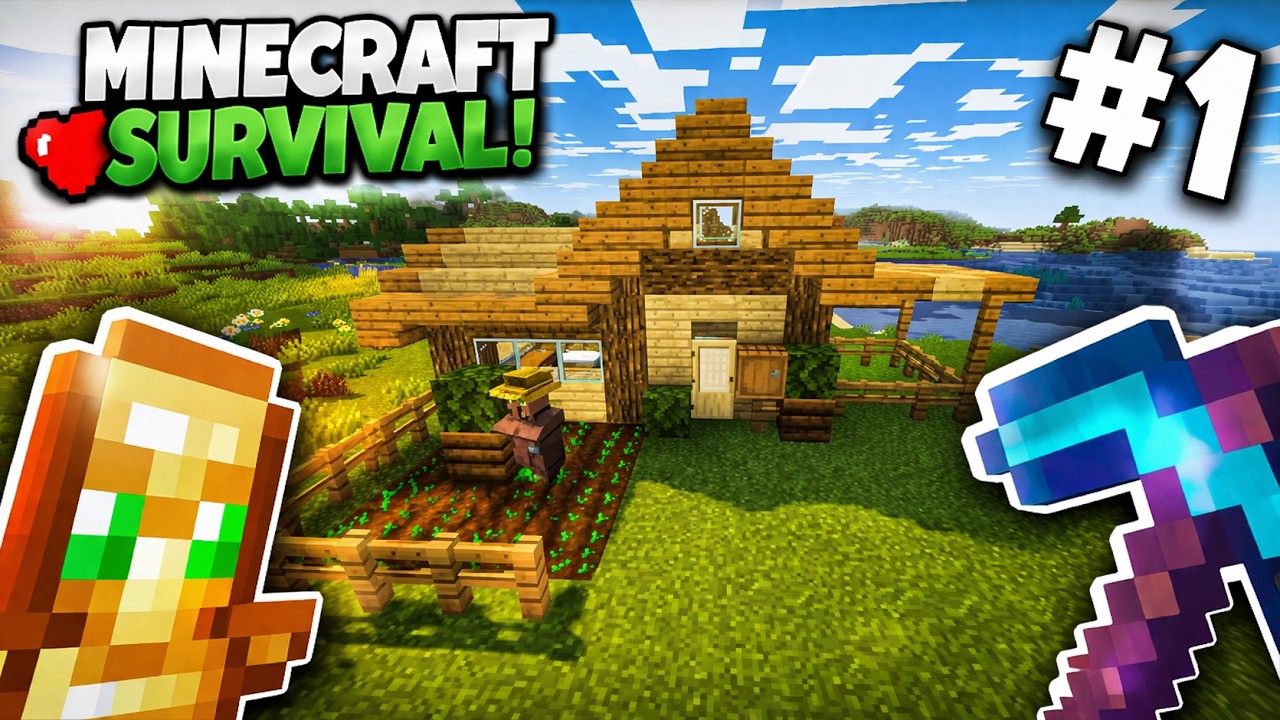 Finally Starting My Minecraft Survival World 😳 | Episode 1 - YouTube