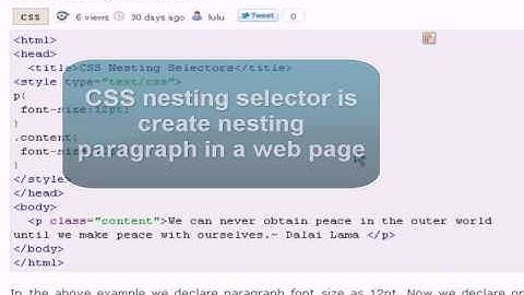 CSS Tutorial :css nesting