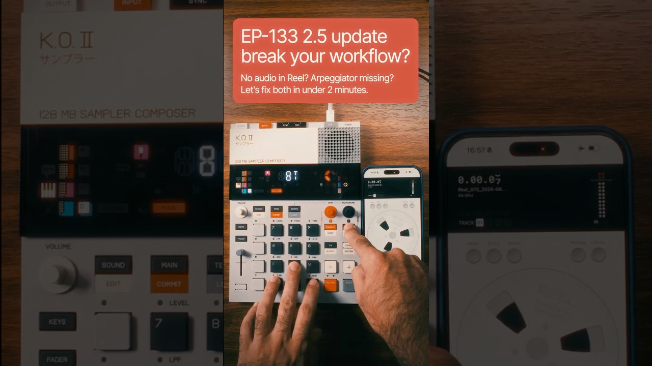Send audio the other way, and find the arpeggiator video