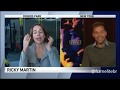 Ana Belaval freaking out during the interview with Ricky Martin