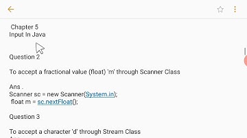 Chapter 5  Input In Java  Part 2 class 9icse
