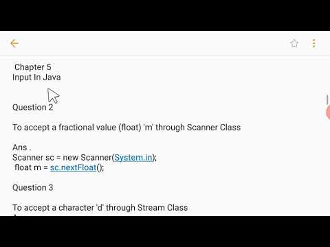 Chapter 5  Input In Java  Part 2 class 9icse
