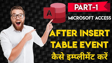How to Add After insert Table Event in Microsoft Access