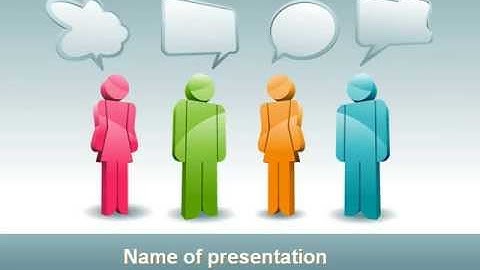 Speech Bubbles PowerPoint Template by PoweredTemplate.com