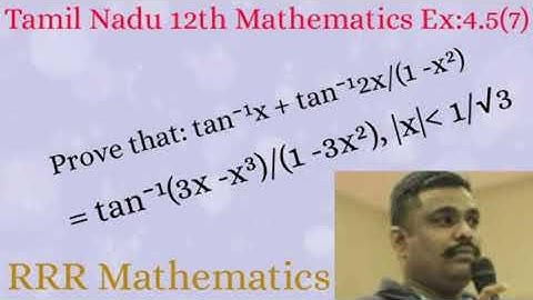 Class-12 Prove that: Tamil Nadu 12th text book exercise 4.5(7)