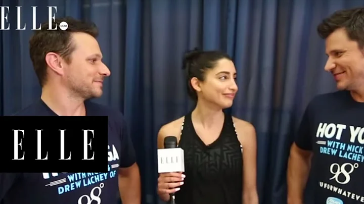 Nick and Drew Lachey Do Hot Yoga with Elle.coms Ju...
