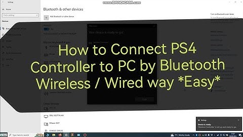 How to Connect PS4 Controller to PC by Bluetooth Wireless / Wired way **Easy**