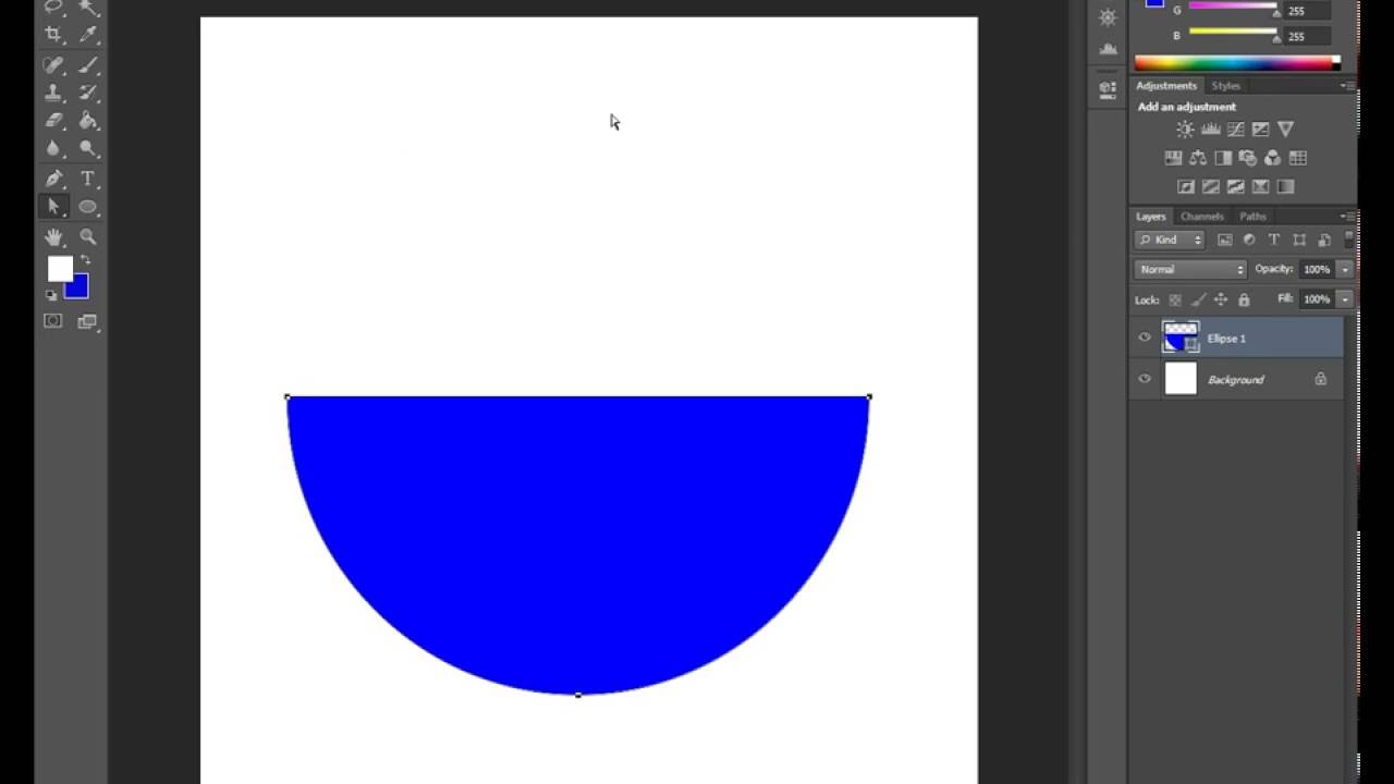 How To Draw Half Circle In Photoshop