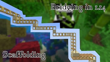 Bridging in Minecraft 1.14 - Scaffolding / Scaffoldwalk