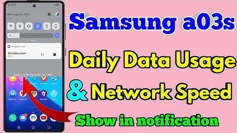 How To Show Daily Data Usage In Samsung a03s | Samsung a03s Show Daily Data Usage