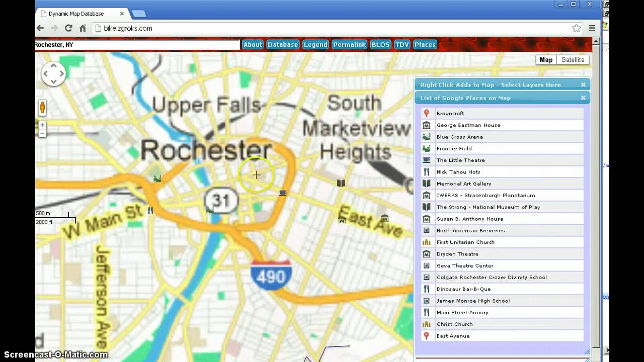 Dynamic Map Database