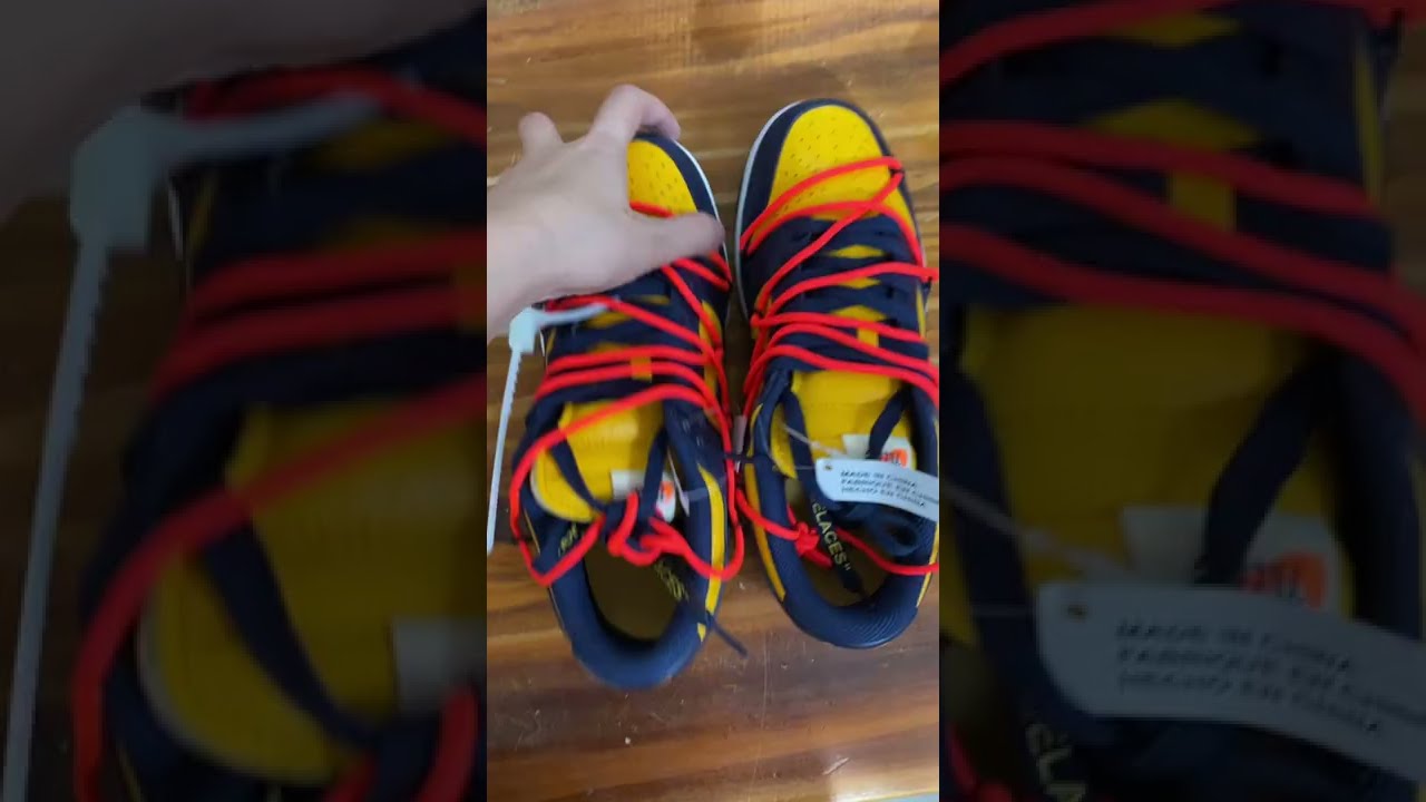 Off-White Nike Dunk Low Michigan University Gold