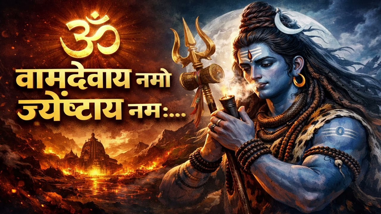 ॐ वामदेवाय नमो ज्येष्ठाय नमः श्रेष्ठाय नमो रुद्राय नमः ....