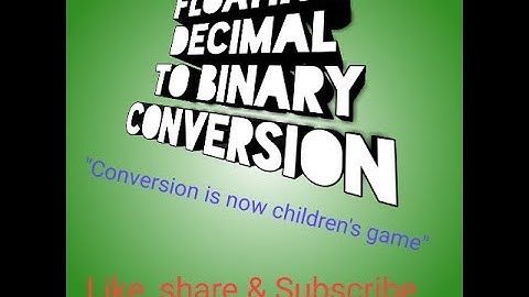 Basics of computer number system ll part-iv ll floating decimal to binary number conversion