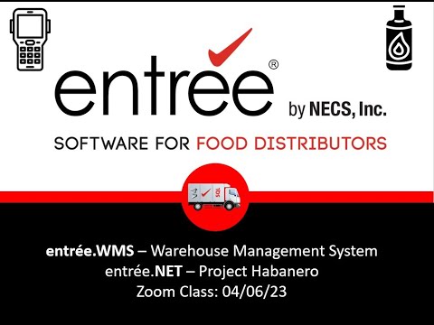 NECS entrée WMS Warehouse Management System and Project Habanero NET v2 SNEAK PEEK