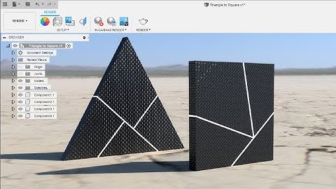 Triangle To Square - Fusion 360