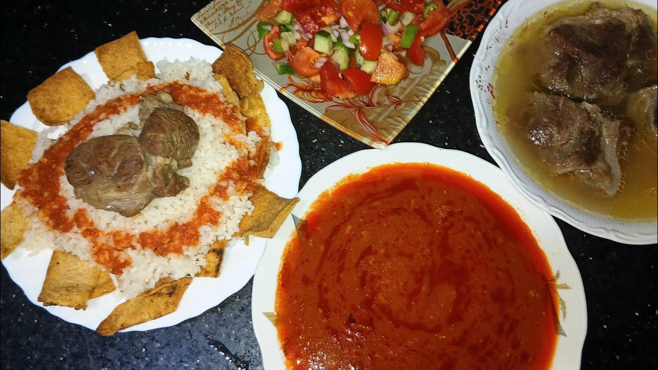 الفته المصرى بالخل والثوم والعيش المقرمش 😋👌