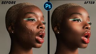 Professional face retouching in just 4 minutes | photoshop tutorial