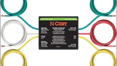 Tail light 2 to 3 wire converter with LED flasher brake light, trailer dinghy by CURT