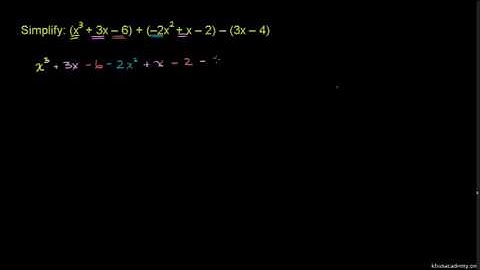 Adding and Subtracting Polynomials 3