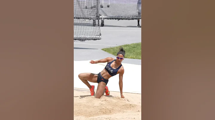 Taking flight ✈️🚀 #taraandhunter #trackandfield #longjump #takeoff