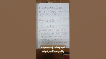 how i solve machine input output questions quickly