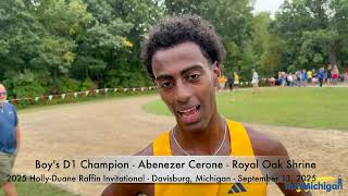 Interview: Abenezer Cerone of Royal Oak Shrine at the 2025 Holly-Duane Raffin Festival of Races