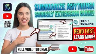 Summarize any Article seemlessly with Sorusly chrome extension