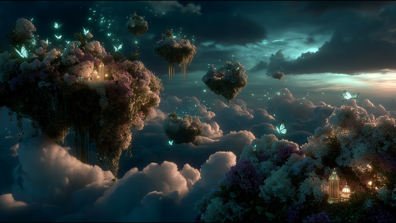 Moonlit Celestial Palace ✨ Dark Fantasy Night Ambience for Deep Sleep & Relaxation (4K)