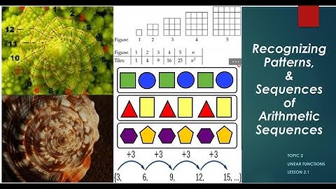 Video - Recognizing Patterns & Sequences of Arithmetic Sequences