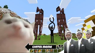 Return of Cartoon Cat and Siren Head in Minecraft Part 3 - Coffin Meme