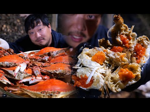 알이 꽉~찬 암꽃게 원없이 먹어봤습니다!  feat.꽃게구이
