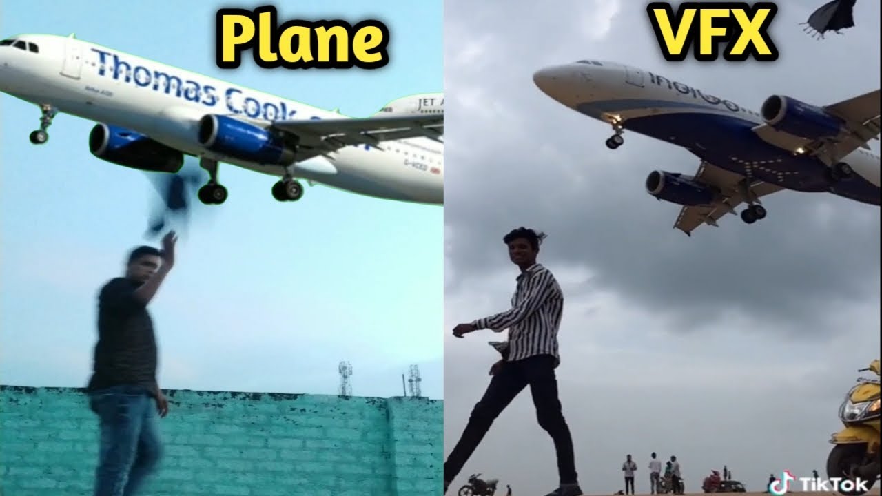 Plane Video TikTok Slow Motion Editing TikTok jhaaj wala video