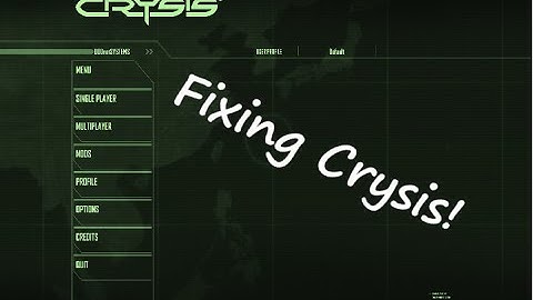 Crysis crash on launch. (Fix) 2021 still working.