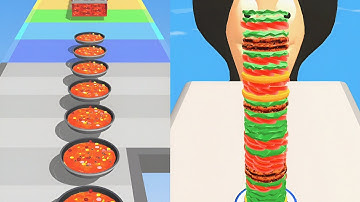 Pizza Run Stack | Burger Run - All Level Gameplay Android,iOS - BIG NEW APK UPDATE